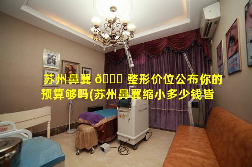 苏州鼻翼 🐈 整形价位公布你的预算够吗(苏州鼻翼缩小多少钱皆 🐼 到康美)